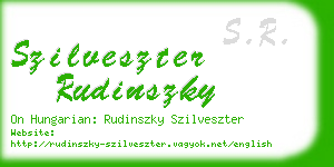 szilveszter rudinszky business card